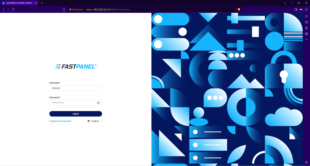 Đăng nhập bằng Username và Password từ bước trước.